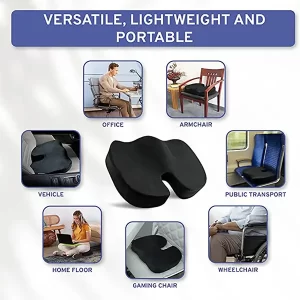 multi-function of a memory foam coccyx seat cushion