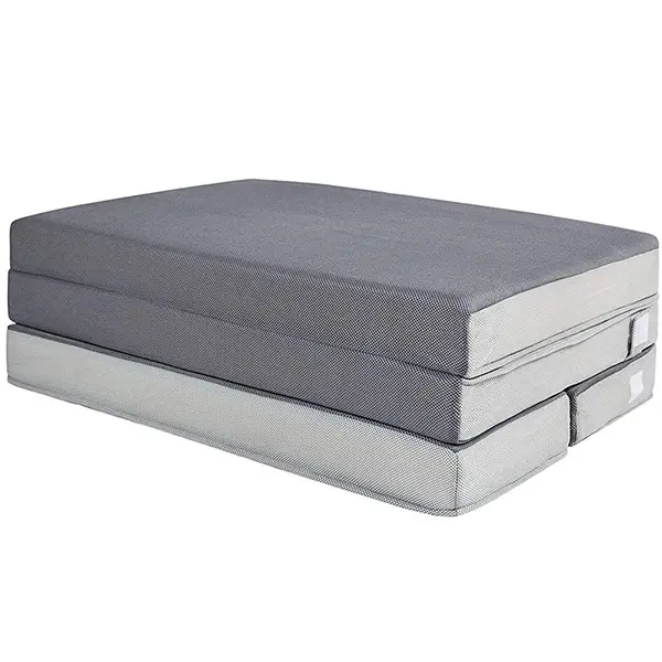 3 inch folding gel-infused memory foam topper