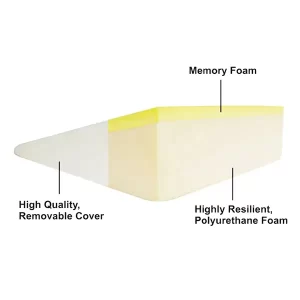 image of bed wedge with memory foam top