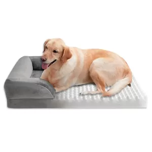 image of orthopedic dog bed with egg crate foam