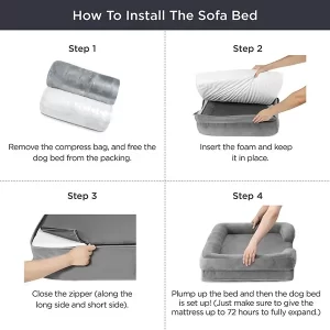 image of dog bed installation