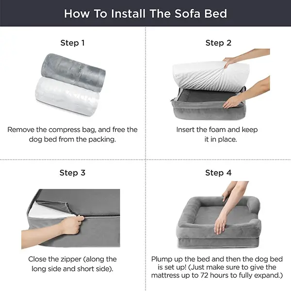 image of dog bed installation