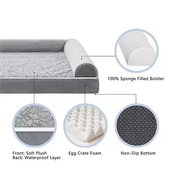 image of components of egg crate foam pet bed