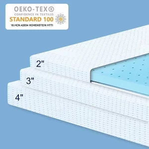 Ventilated Design 3 Inch Cooling Gel-Infused Memory Foam Mattress Topper - Image 4