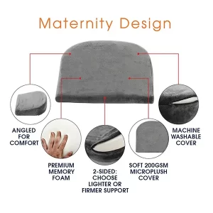 Memory Foam Maternity Wedge Cushion for Pregnancy Pain Relief and Belly Support - Image 3