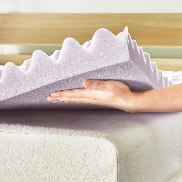 5-zone lavender-infused memory foam topper