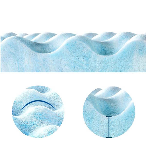 Egg crate memory foam with gel infusion