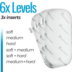 3 different firmness foam cores