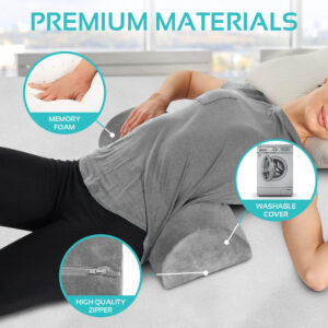 picture of premium memory foam half moon pillow
