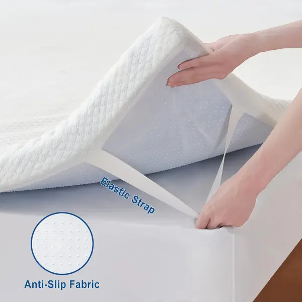 elastic straps for breathable mattress topper