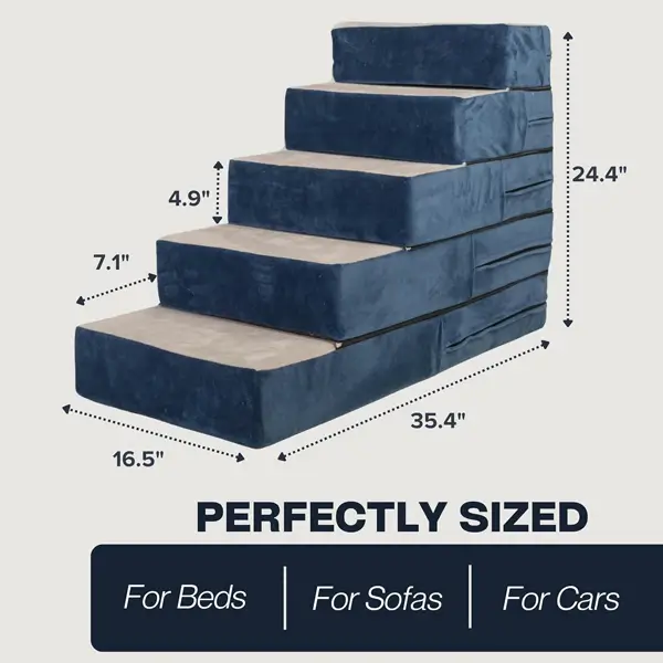 5-Step Adjustable Dog Stairs